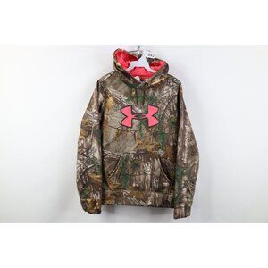 Under Armour Womens Size Small Loose Fit Big Logo Camouflage Hoodie Sweatshirt